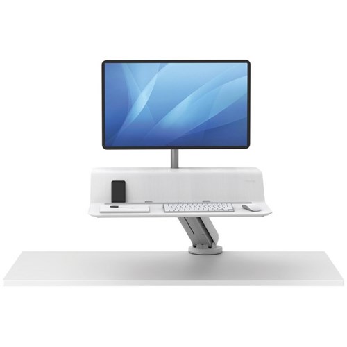 Fellowes Lotus RT Sit Stand Single Workstation White