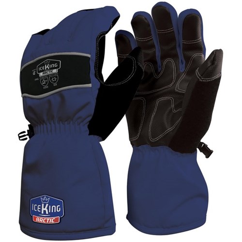 Iceking Arctic Gauntlet Gloves Large Navy/Black, Pair