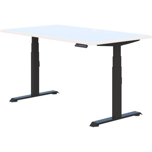 Summit II Electric Single User Height Adjustable Desk 1800mm Snowdrift/Black