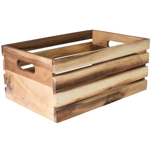 Brooklyn Wooden Crate 340 x 230 x 150mm Oak OfficeMax NZ
