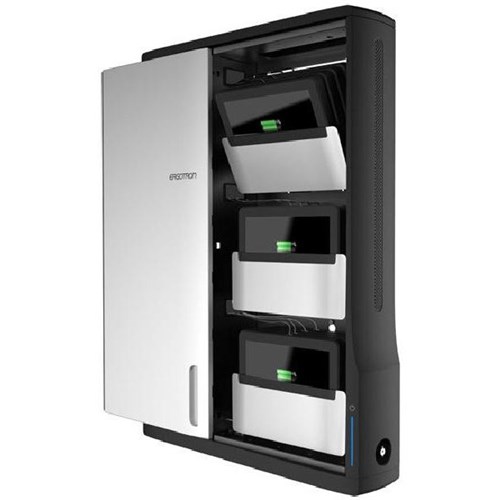 Ergotron Zip12 DM12-1006-4 Charging Wall Cabinet Black/Silver