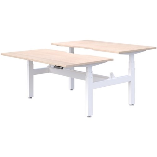 Summit II 2 Pod B2B Electric Desk 1500mm Ref Oak/White