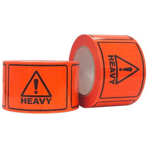 Pomona Ripa Heavy Shipping Labels 100x72mm Black On Fluoro, Roll of 660