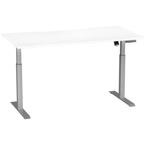 Breeze Active Electric Height Adjustable Desk Bluetooth 1600mm White/Silver