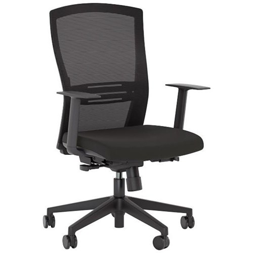 Breeze Task Chair With Arms Mesh Back Black/Black