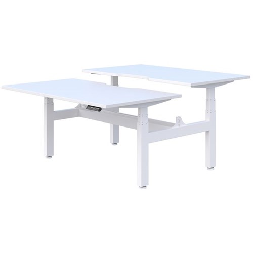 Summit II 2 Pod B2B Electric Height Adjustable Desk 1800mm Snowdrift/White