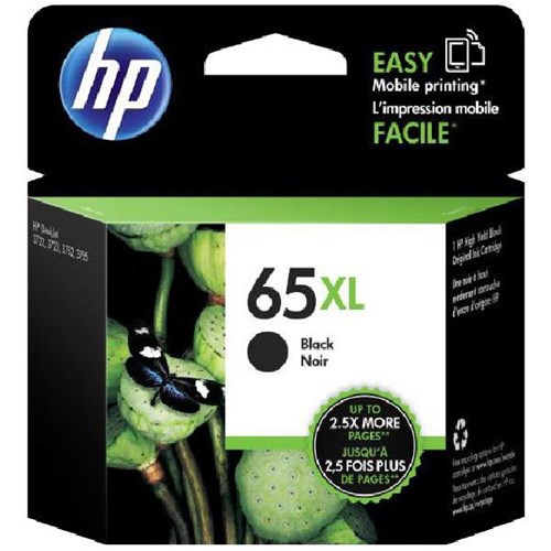 HP 65XL Black Inkjet Cartridge High Yield N9K04AA
