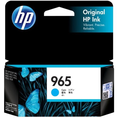 HP 965 Cyan Inkjet Cartridge 3JA77AA