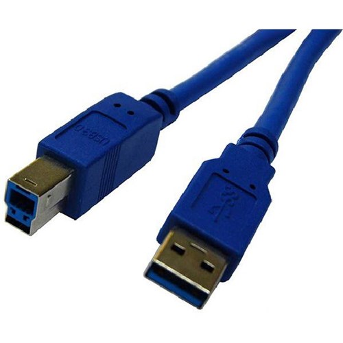 Dynamix Type-A Male to Type-B Male USB 3.0 Cable 1m Blue