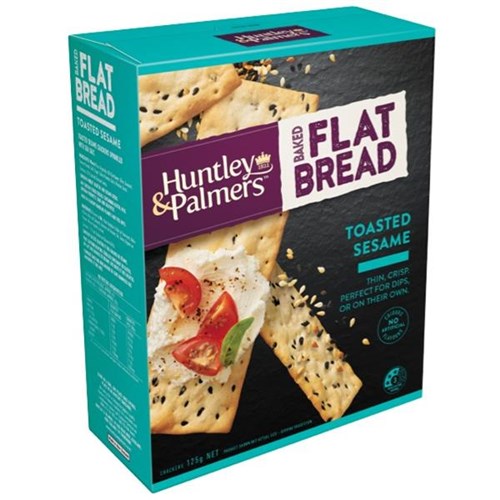 Huntley & Palmers Flat Bread Crackers Toasted Sesame 125g OfficeMax NZ