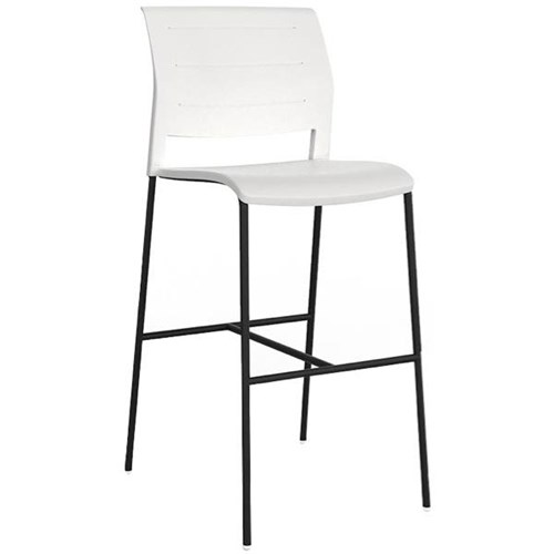 Game Bar Stool 750mm White/Black OfficeMax NZ