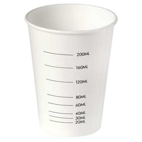 Paper Measuring Cup Graduated, Pack of 50