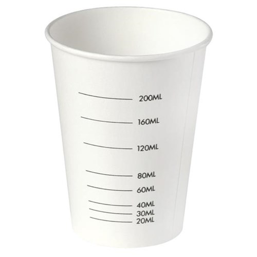 Bio Paper Measuring Cup Graduated, Pack of 50