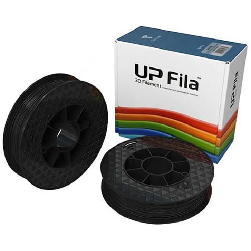STEAM UP Premium PLA 3D Filament Spool 500g Gloss Black, Box of 2 Rolls