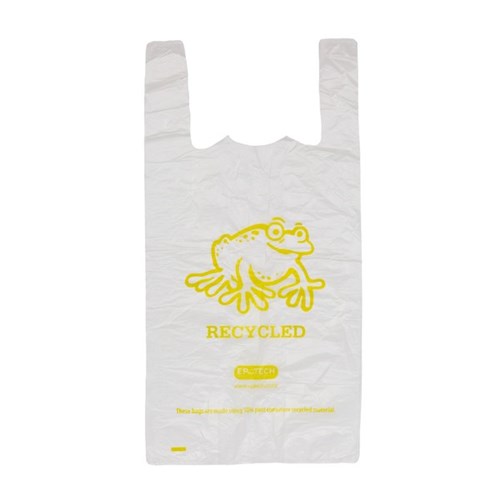 EP Tech Recycled Handled Rubbish Bags 16 Micron Medium 400x525mm, Carton of 500
