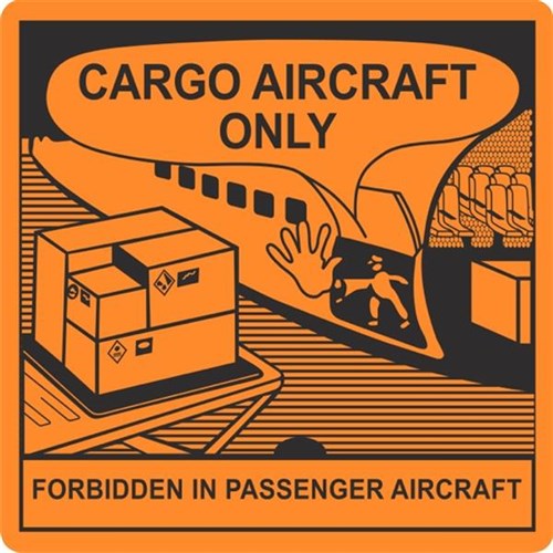 Label Cargo Airfreight Only 120x120mm, Roll of 500