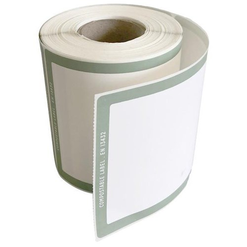 comPOST Courier Thermal Labels 100x150 50mm Green Border, Roll of 250