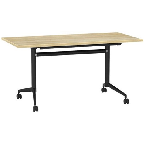 Galaxy Flip Table 1400x700mm Atlantic Oak/Black
