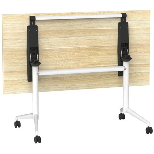 Galaxy Flip Table 1400x700mm Atlantic Oak/White