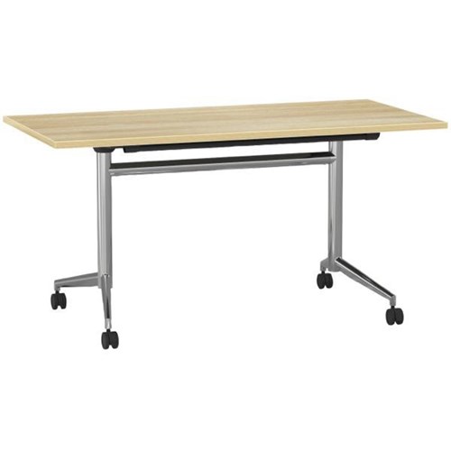 Galaxy Flip Table 1400x700mm Atlantic Oak/Chrome