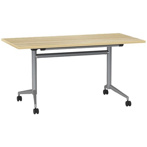 Galaxy Flip Table 1800x900mm Atlantic Oak/Silver