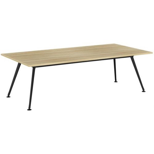 Galaxy Boardroom Table 2400x1200mm Atlantic Oak/Black