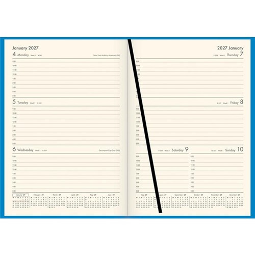 Winc A53 1 Hour Appointment Diary Soft Touch A5 Week To View 2027 Blue