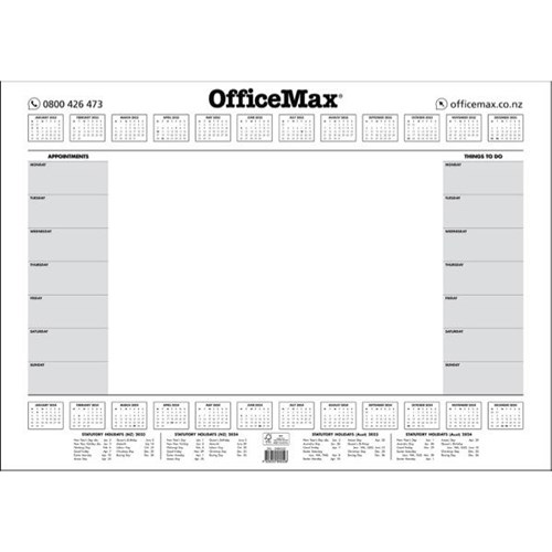 OfficeMax A2 Desk Pad Week To View 2023 OfficeMax NZ