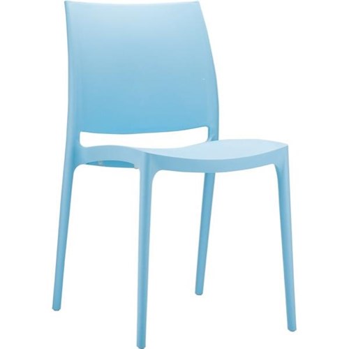 May May Plastic Cafe Chair 810mm Light Blue