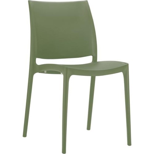 May May Plastic Cafe Chair 810mm Olive Green