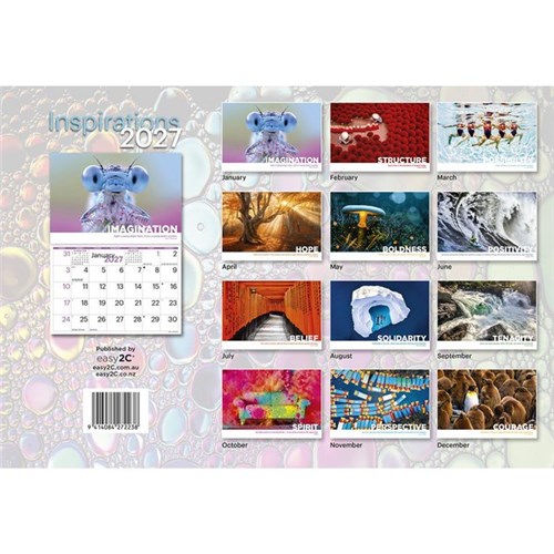 Easy2C Wall Calendar Stitched Inspirations 2027