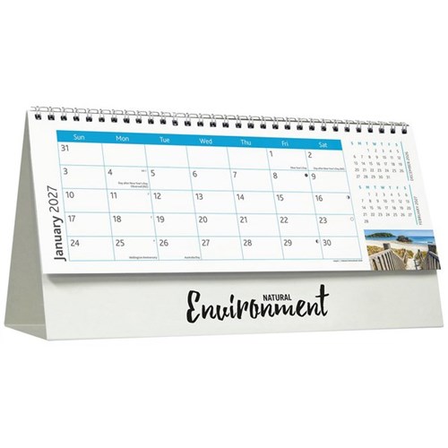 Easy2C Desk Calendar Month To View Natural Environment 2027