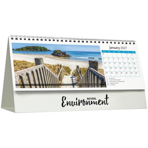 Easy2C Desk Calendar Month To View Natural Environment 2027