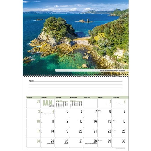 Easy2C Wall Calendar NZ Tranquil Moments 2027