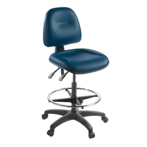 Eden Office Graphic Highlift Task Chair Mid Back 2 Lever Ultra Vinyl/Navy