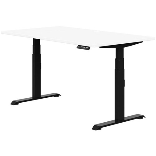 Summit II Single User Electric Desk Cable Port 1200mm Snowdrift/Black