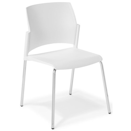 Eden Spring Chair White/Chrome