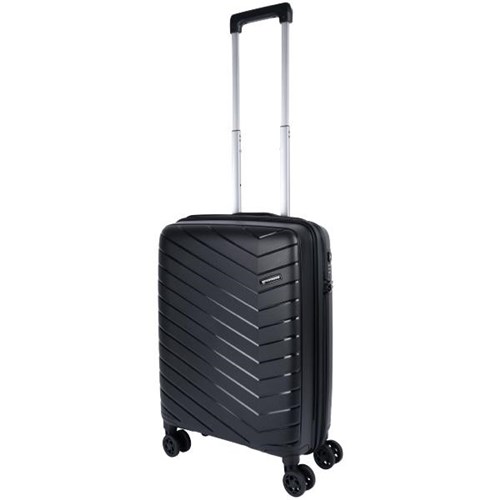Voyager Taupo Trolley Suitcase 50cm Black OfficeMax NZ