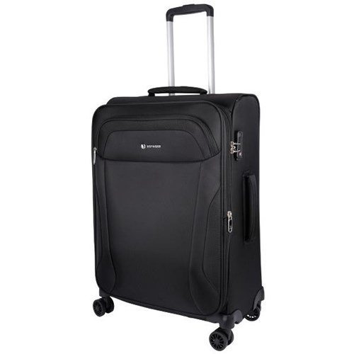 Voyager Chicago Trolley Suitcase 60cm Black OfficeMax NZ