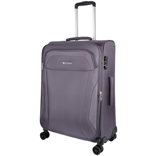 Voyager Chicago Trolley Suitcase 60cm Grey OfficeMax NZ