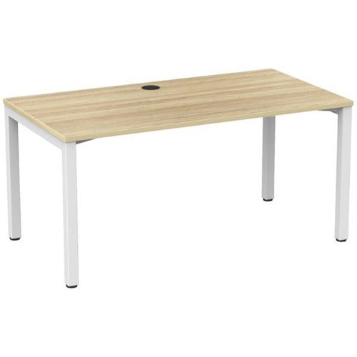 1500x800mm Atlantic Oak Top/White Frame