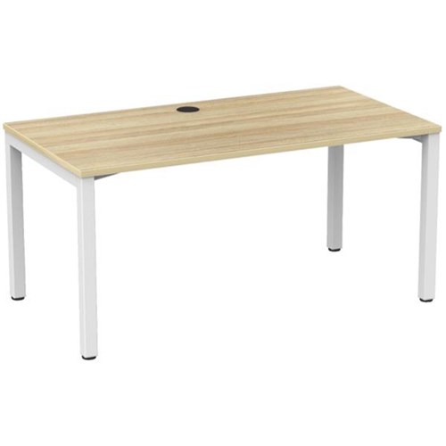 1500x800mm Atlantic Oak Top/White Frame