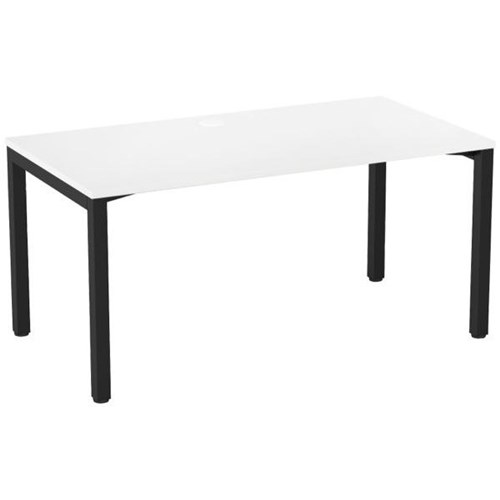 Cubit Single User Desk 1500mm White/Black