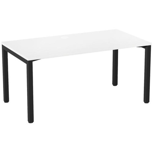 1500x800mm White Top/Black Frame