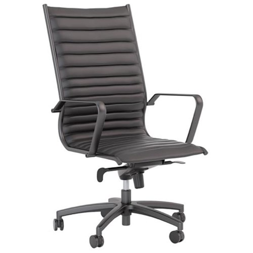 Knights Metro Executive Chair With Arms High Back Black/Black