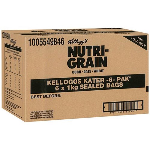 Kellogg's Cereal Nutrigrain 1kg, Carton of 6