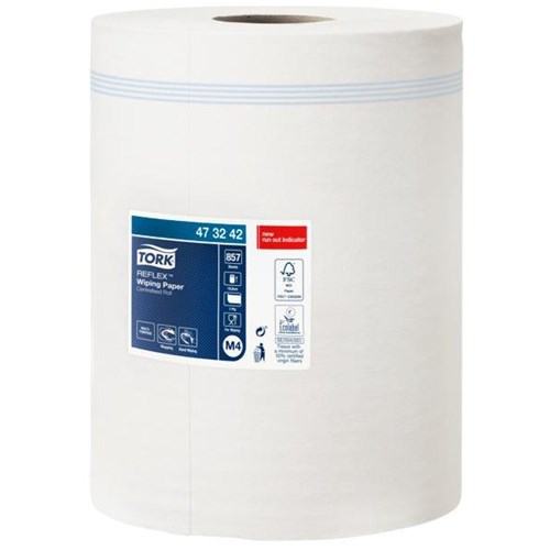 Tork M4 Reflex Paper Towel 1 Ply 198mm x 300m White 473242, Carton of 6