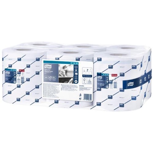 Tork M4 Reflex Paper Towel 1 Ply 198mm x 270m Blue 473480, Carton of 6
