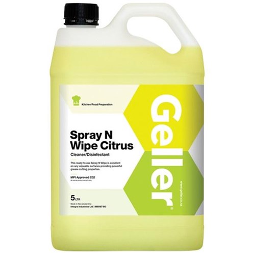 Geller Spray & Wipe Cleaner Citrus 5L