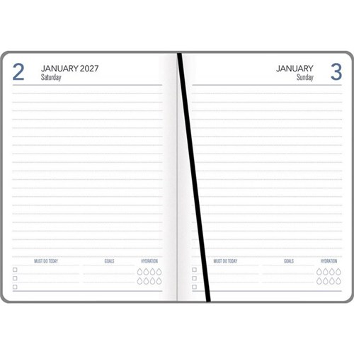 Collins A51 Coloured Edge Diary A5 1 Day Per Page 2027 Blue